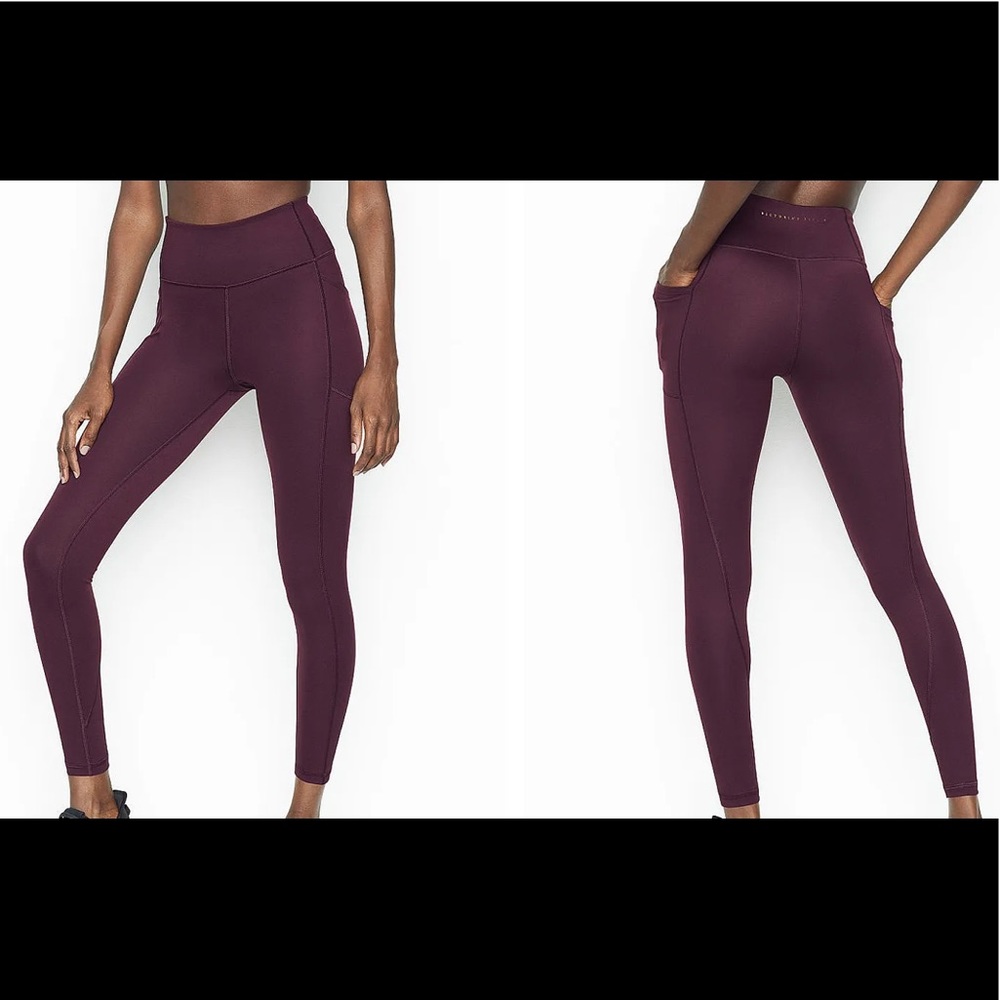 SOLD Victoria Secret Maroon Leggings - Picture 5 of 8